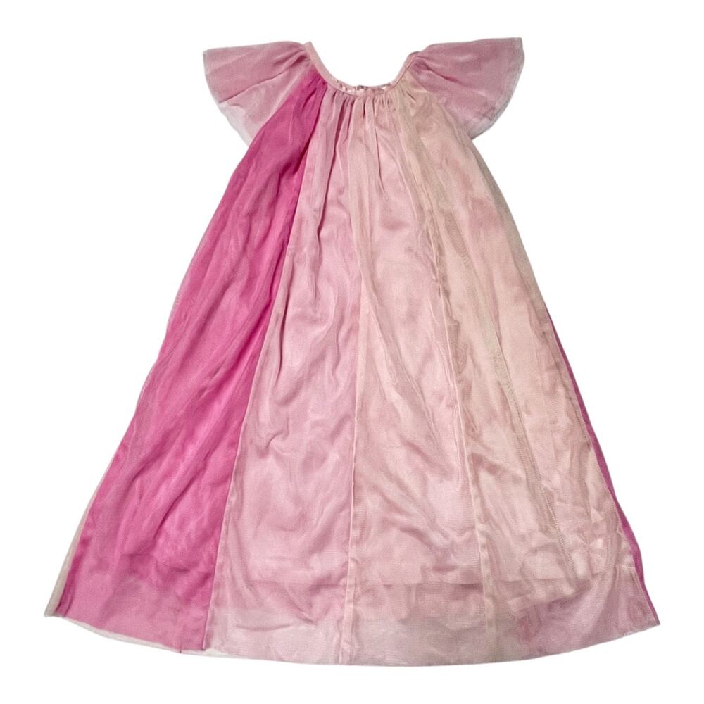 Hanna Andersson Flutter Sleeve Tulle Paneled Dress Size 6/7